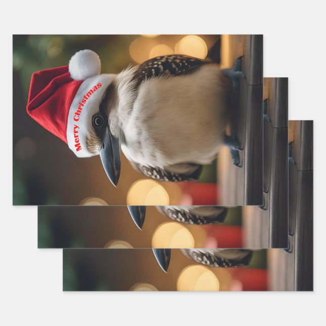 "Kookaburras' Christmas Cheer" Wrapping Paper Sheet (Set)