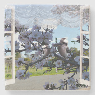 Kookaburras In My Window,  Stone Coaster