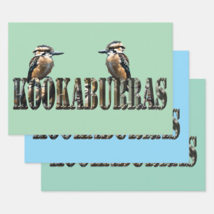 Kookaburras Is The Word Made With Kookaburras, Wrapping Paper Sheet
