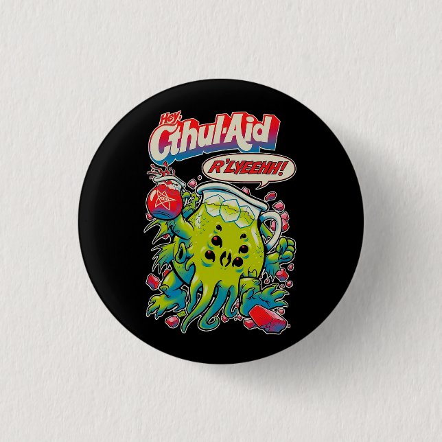 Kool Aid, Kool-aid Cult Inspired Fan 1 Inch Round Button (Front)