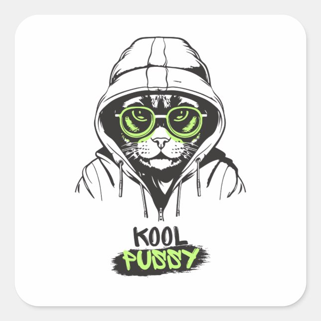 Kool Cat Sticker (Front)