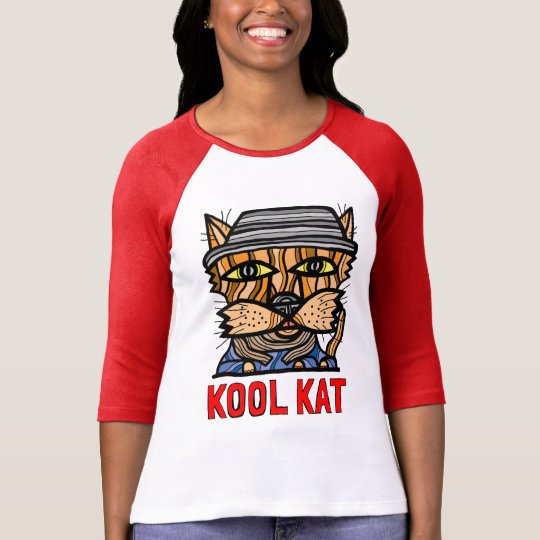 "Kool Kat" Women's 3/4 Sleeve Raglan T-Shirt
