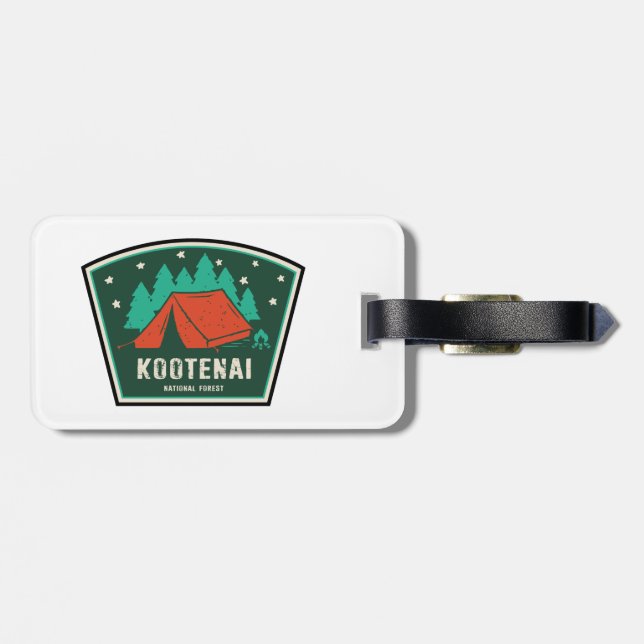 Kootenai National Forest Camping Luggage Tag (Back Horizontal)