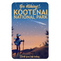 Kootenai National park Hiking travel poster