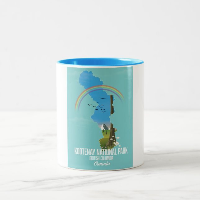 Kootenay, Kootenay National Park Canada Two-Tone Coffee Mug (Center)