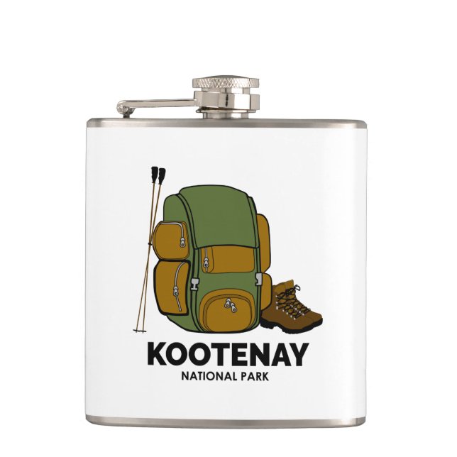 Kootenay National Park Backpack Hip Flask (Front)