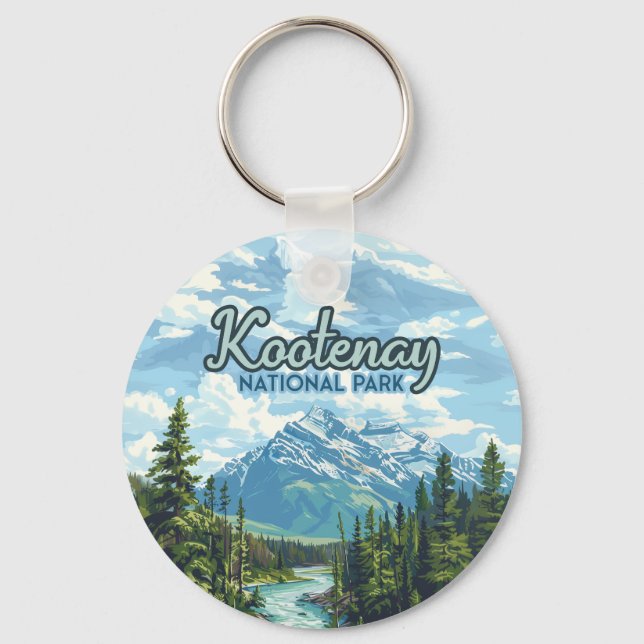 Kootenay National Park Canada British Columbia Keychain (Front)