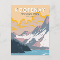 Kootenay National Park Canada Travel Art Vintage