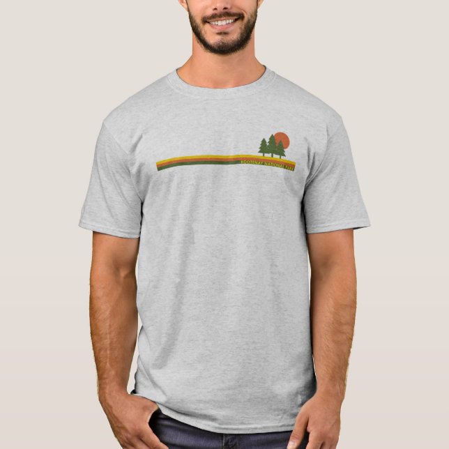 Kootenay National Park Pine Trees Sun T-Shirt (Front)