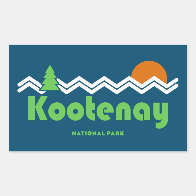 Kootenay National Park Retro Sticker (Front)