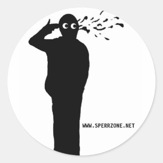 Kopfschuss Classic Round Sticker