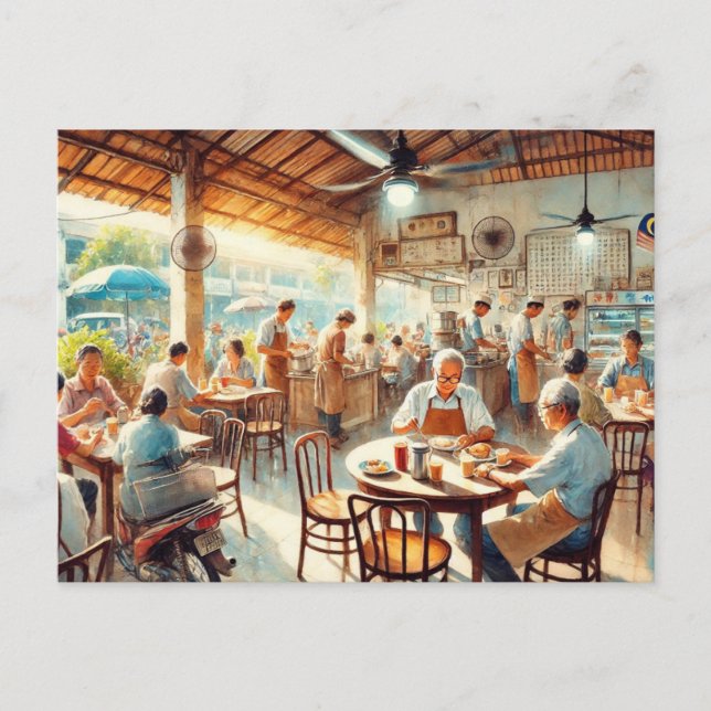 Kopitiam in Penang Postcard (Front)