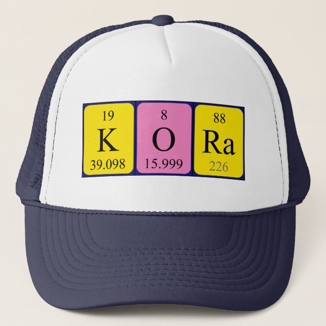Kora periodic table name hat (Front)
