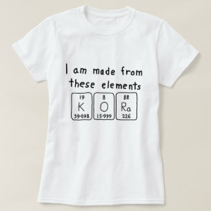 Kora periodic table name shirt