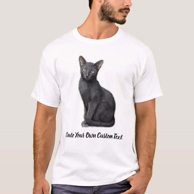 Korat Cat Create Your Own Custom Text  T-Shirt (Front)