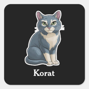 Korat Square Sticker