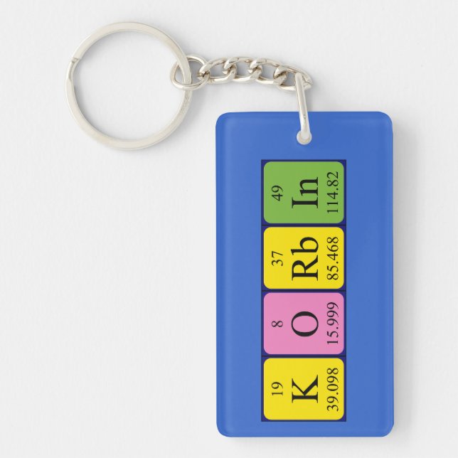 Korbin periodic table name keyring (Front)