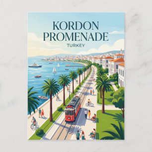 Kordon Promenade Turkey Postcard