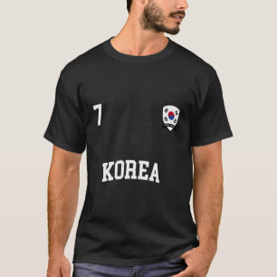 Korea 7 Korean Flag Soccer Team Football T-Shirt