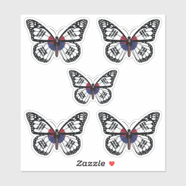 Korea butterfly monarch flag (Sheet)