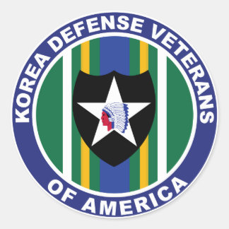 Korea Defence Veterans Classic Round Sticker