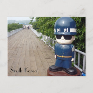 korea dmz bridge postcard