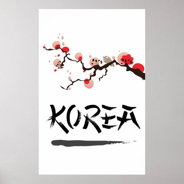 Korea Ink vintage travel poster. Poster (Front)
