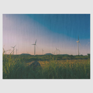 korea Jeju Wind Farm Landscape Wrapping Paper