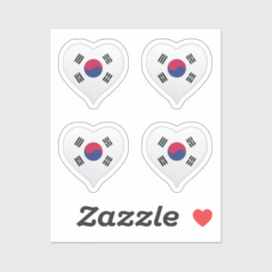 Korea love flag pride heart sticker