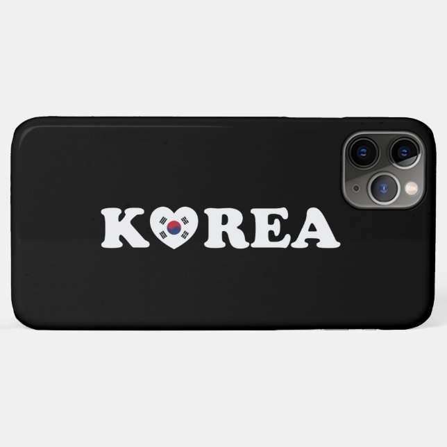 Korea Love Heart Flag Case-Mate iPhone Case (Back (Horizontal))