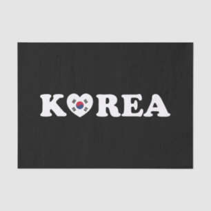 Korea Love Heart Flag Tissue Paper