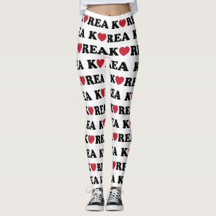 Korea Love Heart Leggings