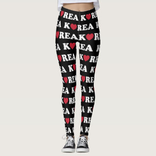 Korea Love Heart Leggings