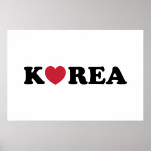 Korea Love Heart Poster
