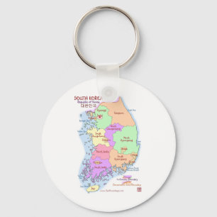 Korea Map Keychain
