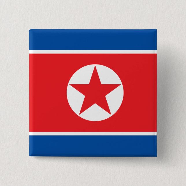 korea north 2 inch square button (Front)