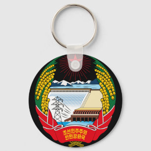 korea north emblem keychain