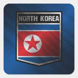 Korea, North Square Sticker