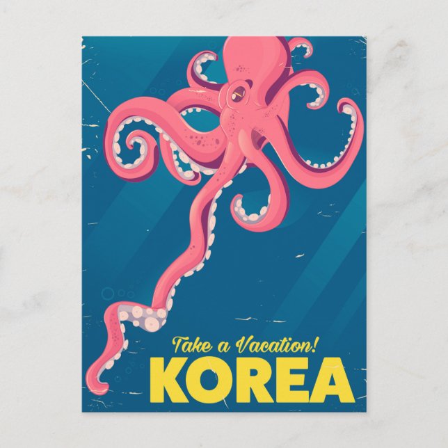 Korea Vacation poster Postcard (Front)