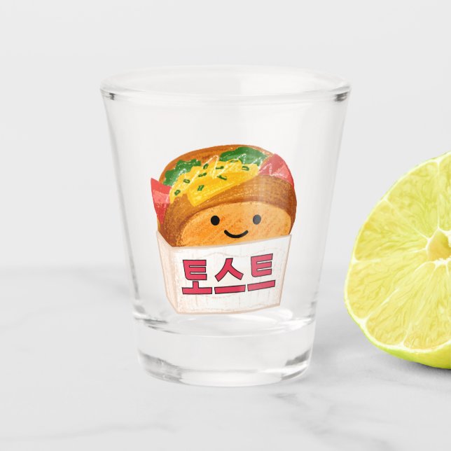 Korean 토스트 Street Toast Shot Glass (Front)