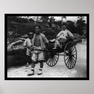 Korean Aristocrat Rickshaw 1910 Poster