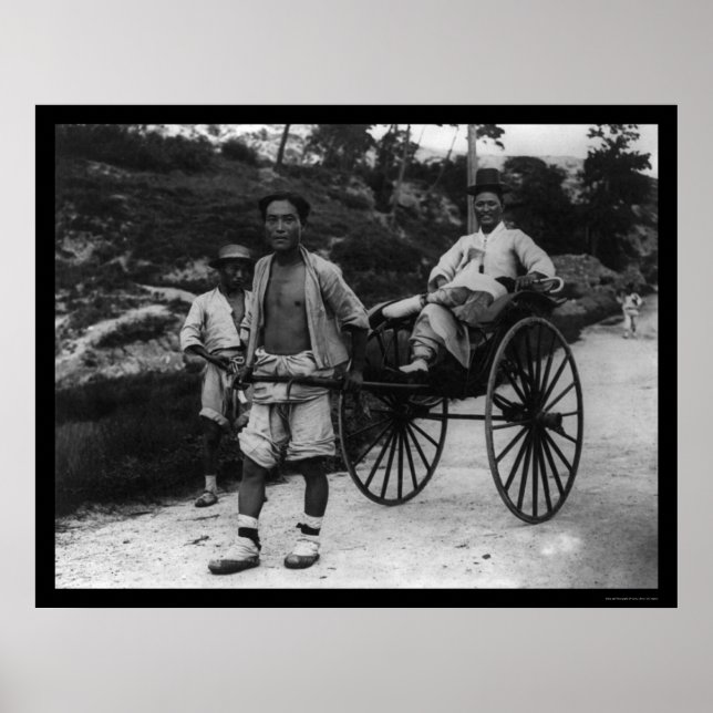 Korean Aristocrat Rickshaw 1910 Poster (Front)