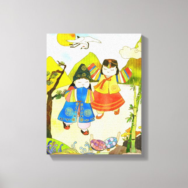 Korean Baby's First Birthday Canvas Print (Front)