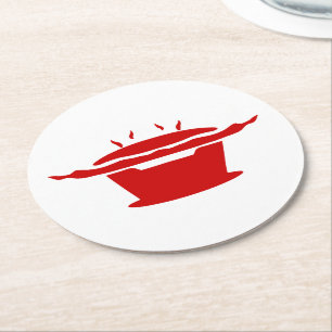Korean BBQ (고기구이) Sign Round Paper Coaster