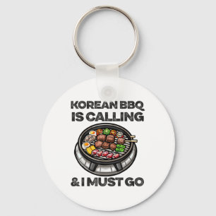 Korean Bbq Funny Korean Barbecue Food Lover Asian  Keychain
