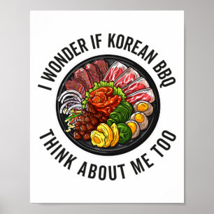 Korean Bbq Funny Korean Byrbecue Food Lover Asian  Poster