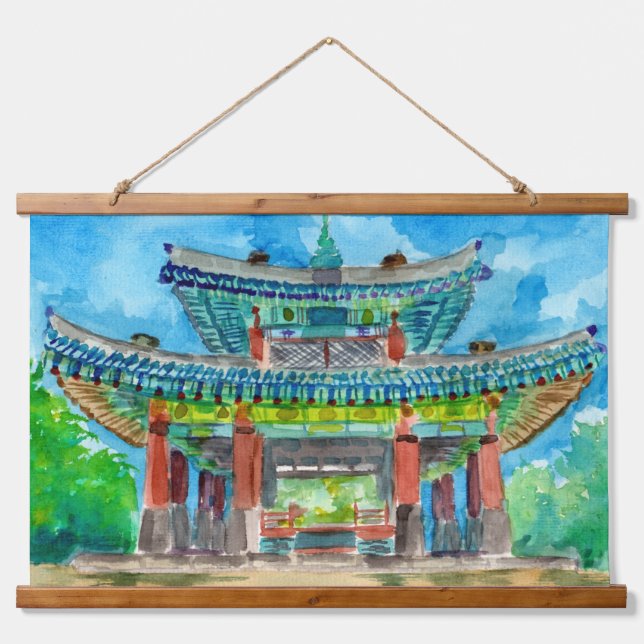 Korean Buddhist Shrine Hanging Tapestry (Front)
