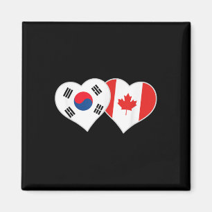 Korean Canadian Flag Heart South Korea Canada  Magnet