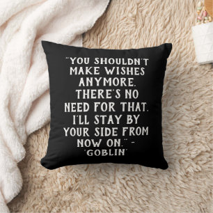 Korean Drama Goblin Love Quotes Throw Pillow