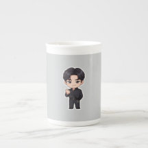 Korean Drama Male Lead Finger Heart Ceramic Mug